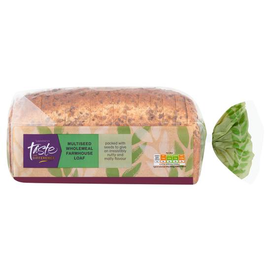 Sainsbury's Soft Multiseed Farmhouse Thick Sliced Wholemeal Bread,  Taste the Difference 800g