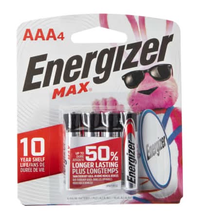 Energizer Max® Aaa Batteries 4-Pack