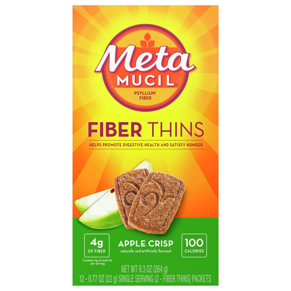 Metamucil Apple Crisp Fiber Thins, Apple (9.3 oz, 12 ct)