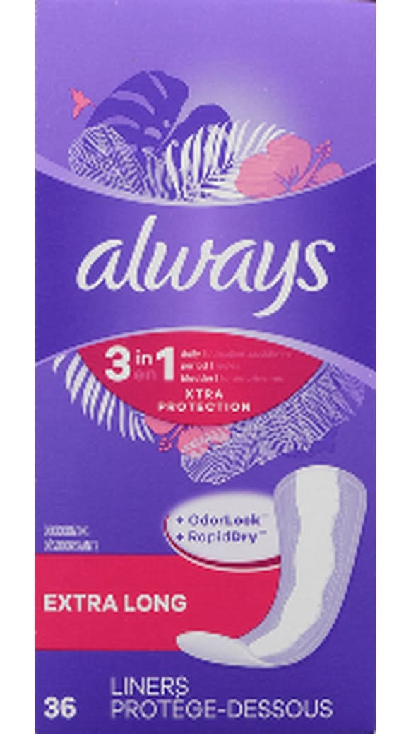 Always 3-In-1 Xtra Protection Daily Liners Extra Long (150 g)