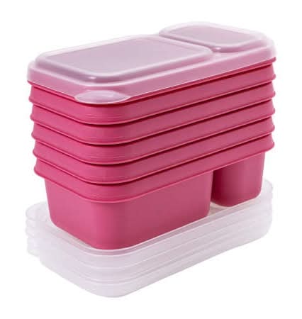 Snack Containers Set 6-Pack Pink