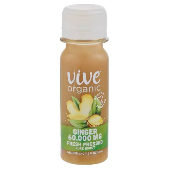Vive Organic Fresh Pressed Pure Boost 60,000 mg Ginger Shot (2 fl oz)