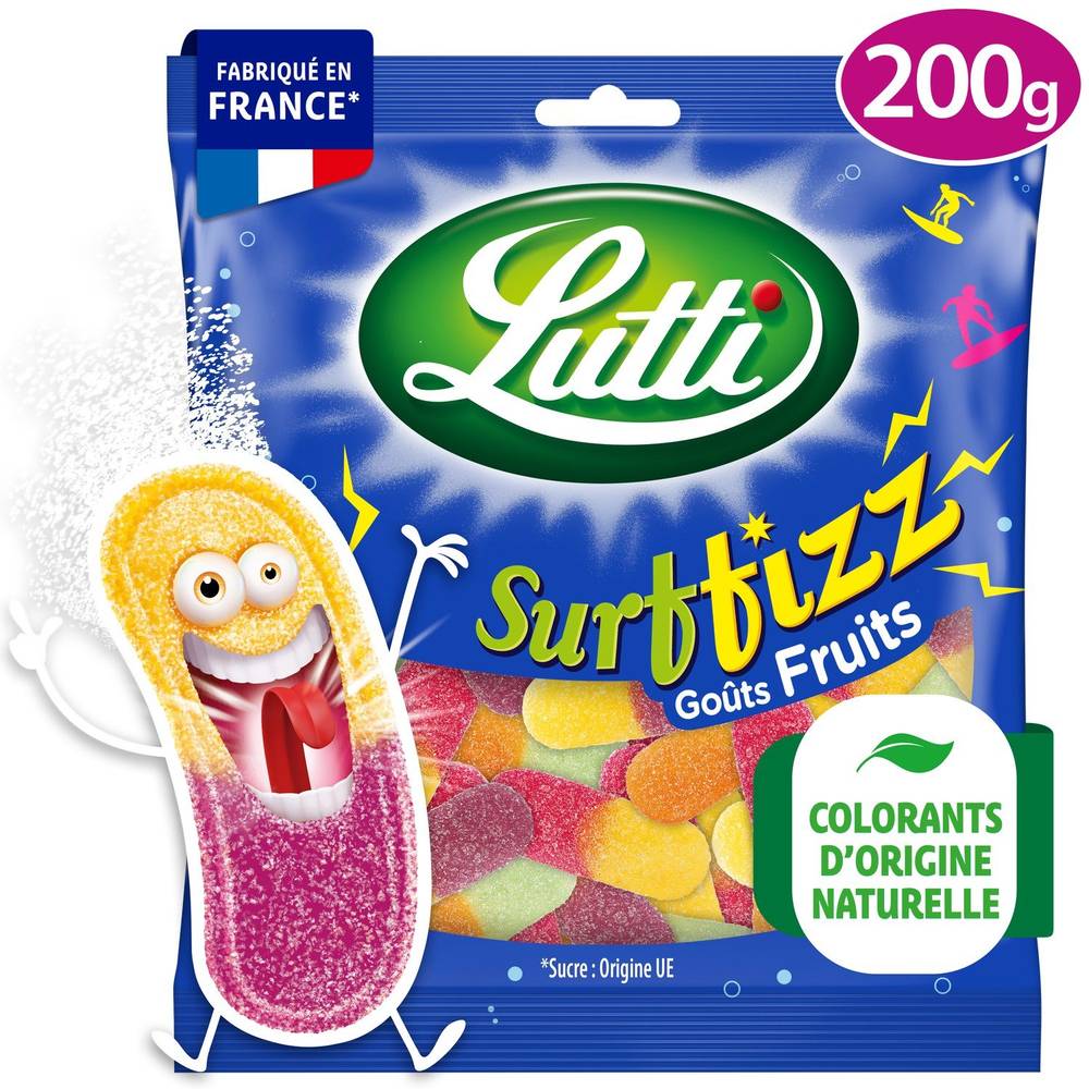 Lutti - Surffizz bonbons gommeux, fruits (200g)