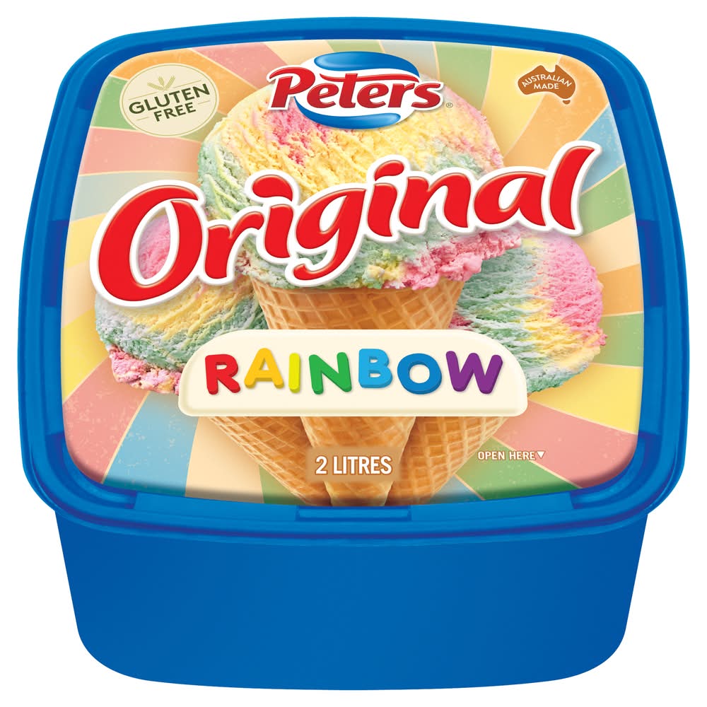 Peters Gluten Free Original Ice Cream, Rainbow (2L)