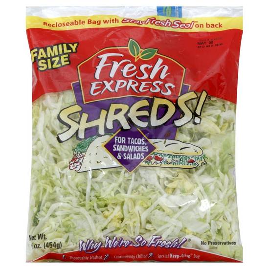 Order Fresh Express · Family Size Shredded Iceberg Lettuce (16 oz) food online from Safeway store, Butte on bringmethat.com