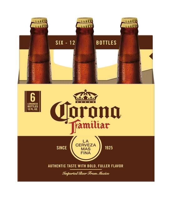 Corona Familiar Mexican Lager Import Beer (6 pack, 12 fl oz)