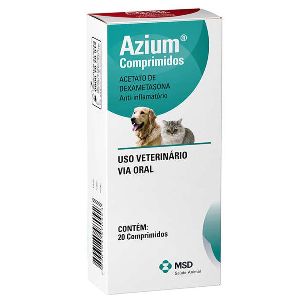 Msd azium anti-inflamatório para cães e gatos (20 comprimidos)
