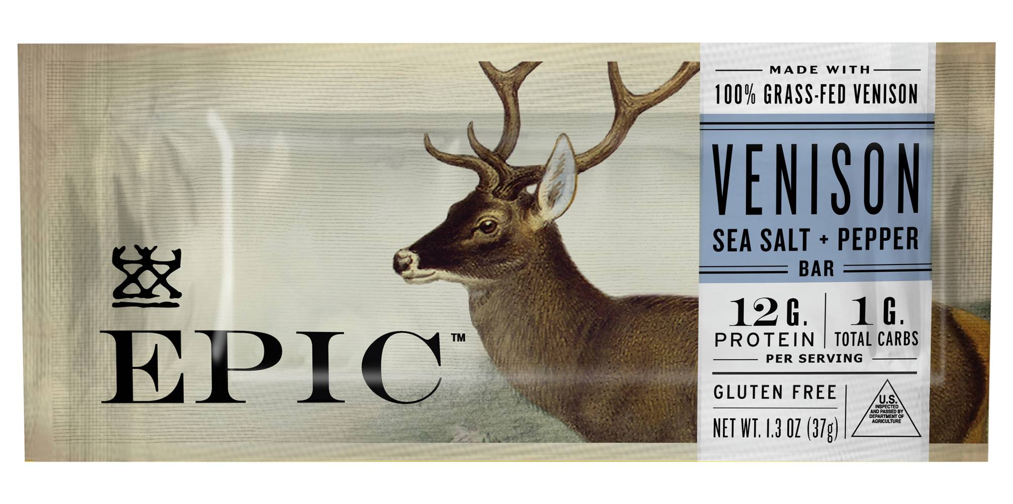 Epic 100% Grass-Fed Venison Sea Salt + Pepper Gluten Free (1.3 oz)