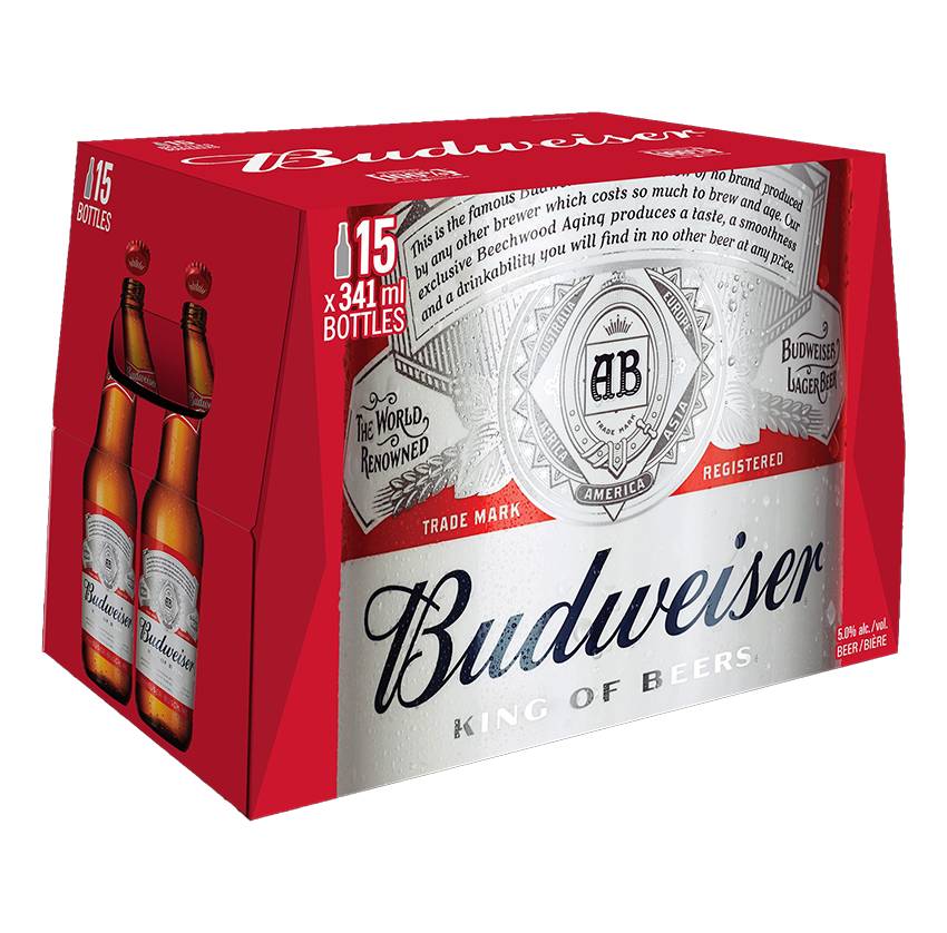 Budweiser  (15 Bottles, 341ml)