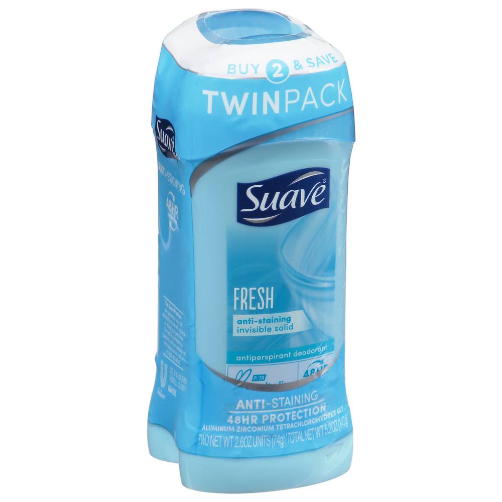 Suave Invisible Solid Fresh Antiperspirant Deodorant Twin pack (5.2 oz, 2 ct)