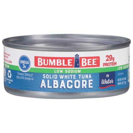 Bumble Bee Low Sodium Albacore Solid White Tuna in Water