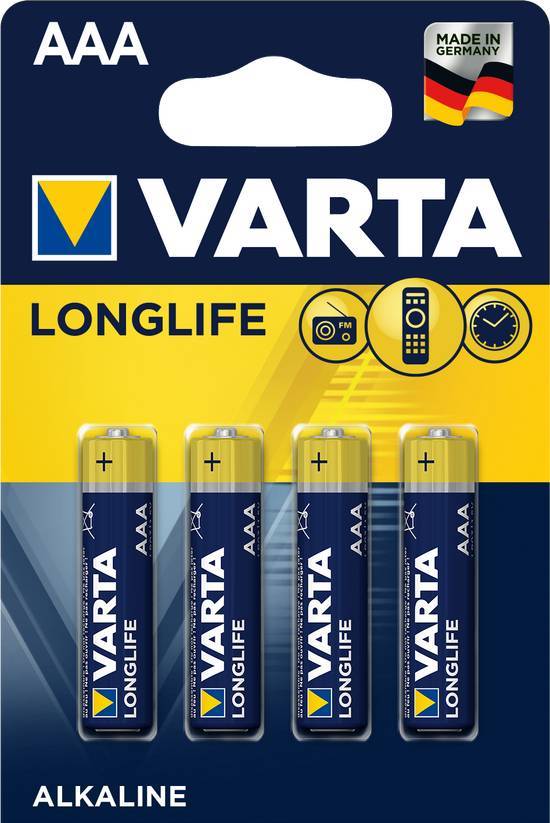 VARTA pila alcalina AAA (LR3) blister 4 unidades
