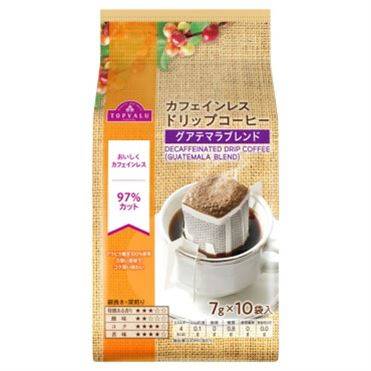 トップバリュ カフェインレスドリップコーヒー グアテマラブレンド 7gX10袋