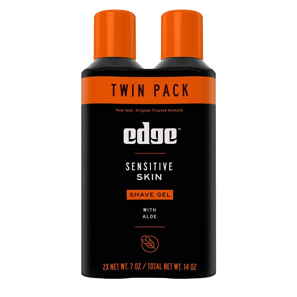 Edge Sensitive Skin Shave Gel With Aloe, 7 Oz, 2 Pack