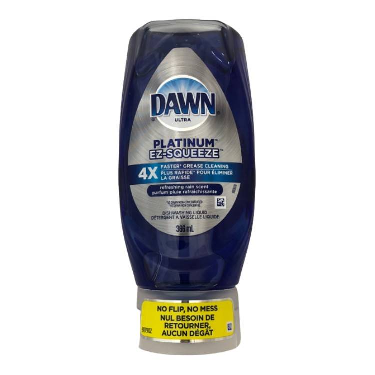 Dawn Platinum Ez-Squeeze Dishwashing Liquid, Refreshing Rain (366 ml)