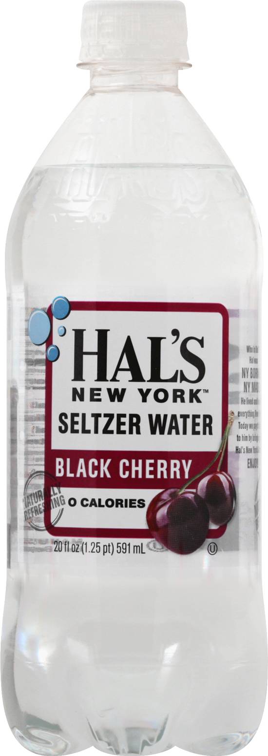 Hal's New York Black Cherry Seltzer Water (20 fl oz)