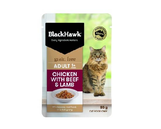 【BlackHawk】優選無穀成貓餐包(雞肉+牛肉+羊肉)85g#20804732
