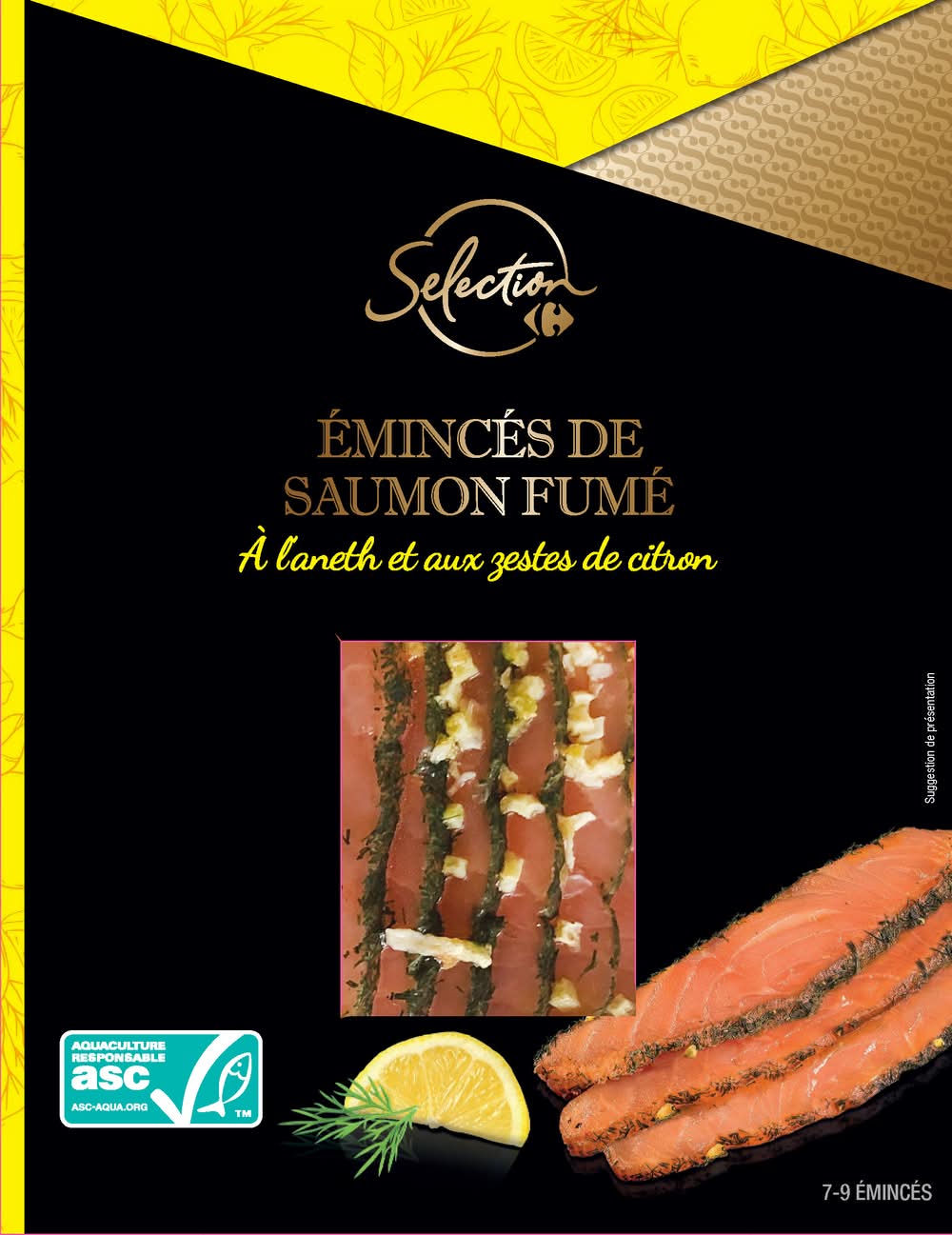 Carrefour Sélection - Émincés de saumon fumé à l'aneth et aux zestes de citron (9)