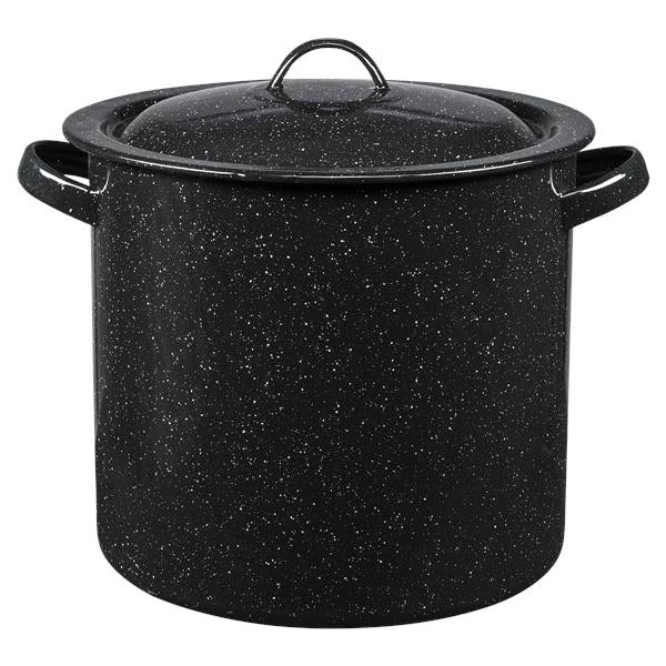 Granite•Ware Stock Pot With Lid (black)