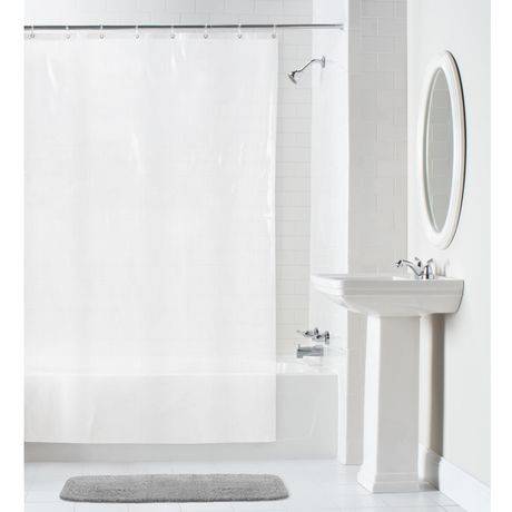 Mainstays Super Heavyweight Shower Curtain or Liner Frosty (1 unit)