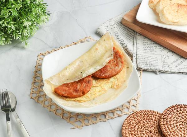 醬燒雞腿蛋餅  Soy Sauce Chicken Chop  Egg  Wrap