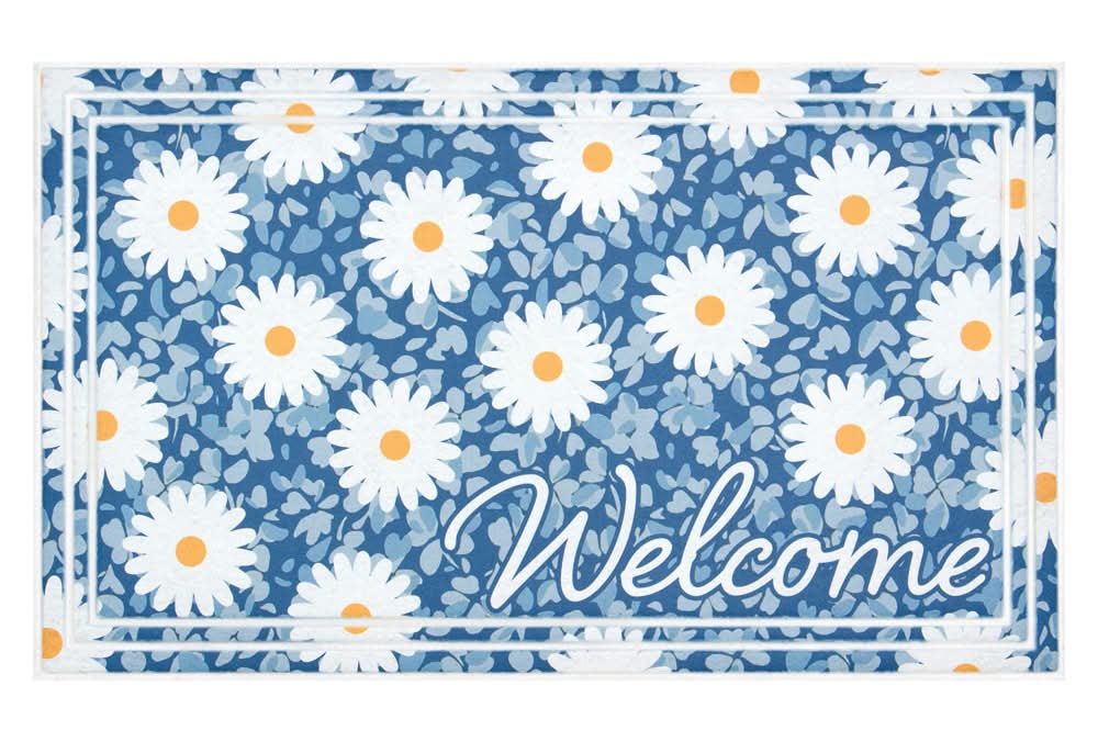 KIRKTON HOUSE Daisies Deluxe Summer Mat, 18" X 30"