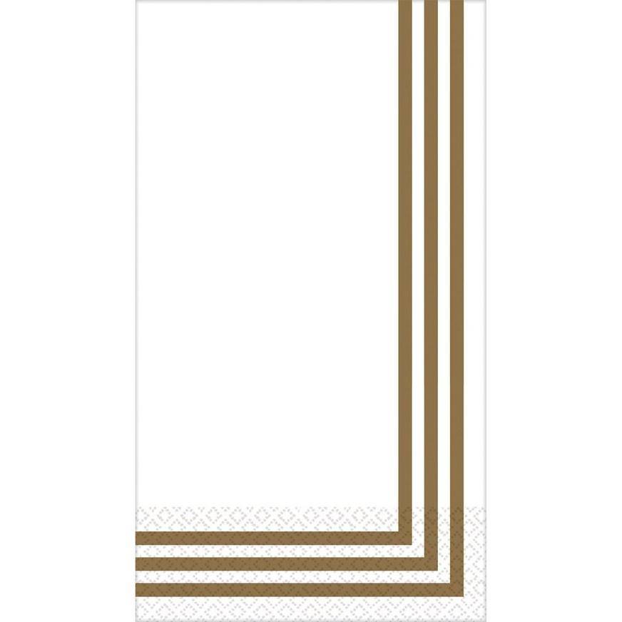 Party City Gold Classic Stripe Premium Guest Paper Towels