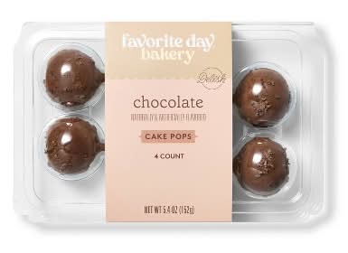 Favorite Day Everyday Cake Pops, Chocolate (5.4 oz, 4 ct)
