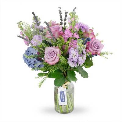 Country Living Fresh Cut Purple Garden Flower Arrangement