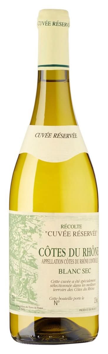 France Côtes du Rhône Cuvée réservée Blanc Sec 75 cl