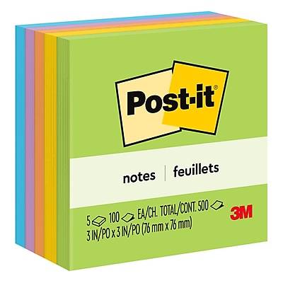Post-It Notes, 3 in X 3 In, Jaipur Collection (5 pads/ct)