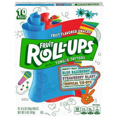 Fruit Roll-Ups Fruit Flavored Snacks Variety Pack - 10-0.5 Oz