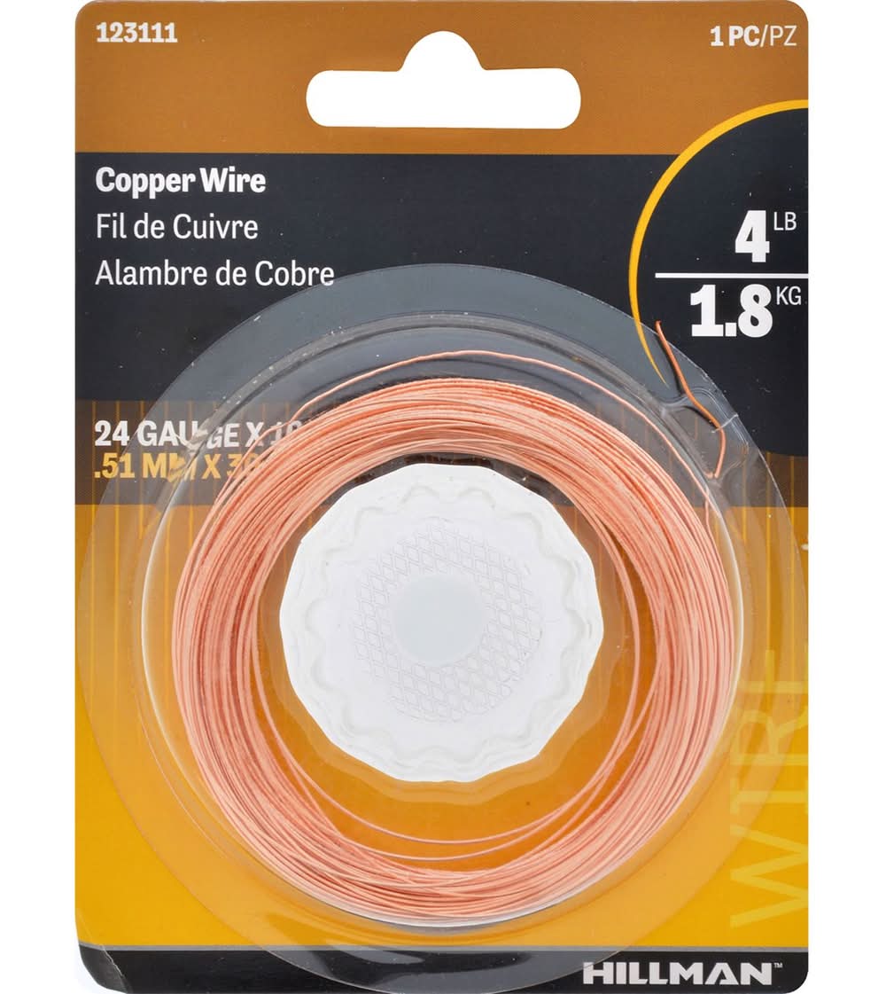 Hillman 100 Ft. L Copper 24 Ga. Hobby Wire