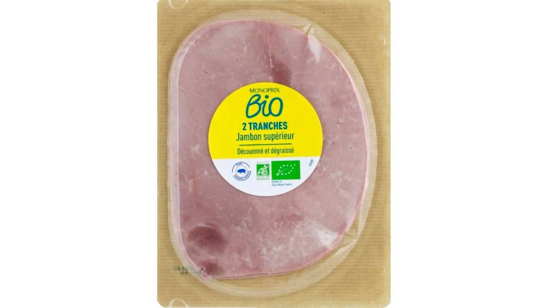Monoprix Bio - Jambon supérieur découenné et dégraissé (2)