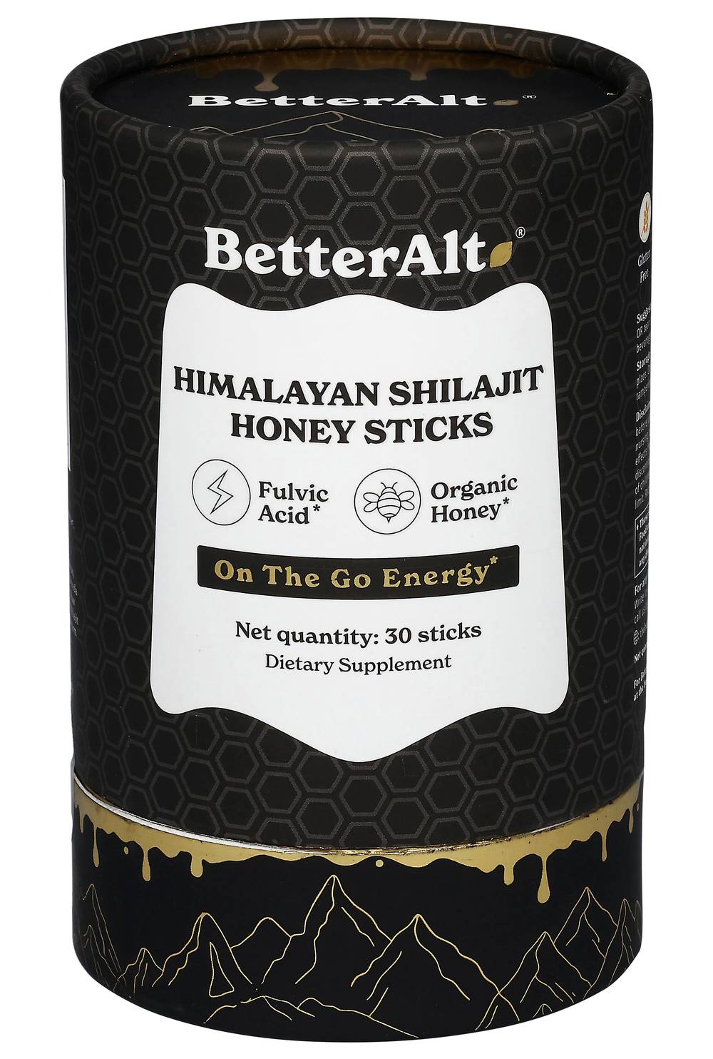 BetterAlt Himalayan Shilajit Honey Sticks (30 ct)