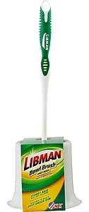 Libman 14 Plastic Toilet Brush with Caddy, White/Green (34)
