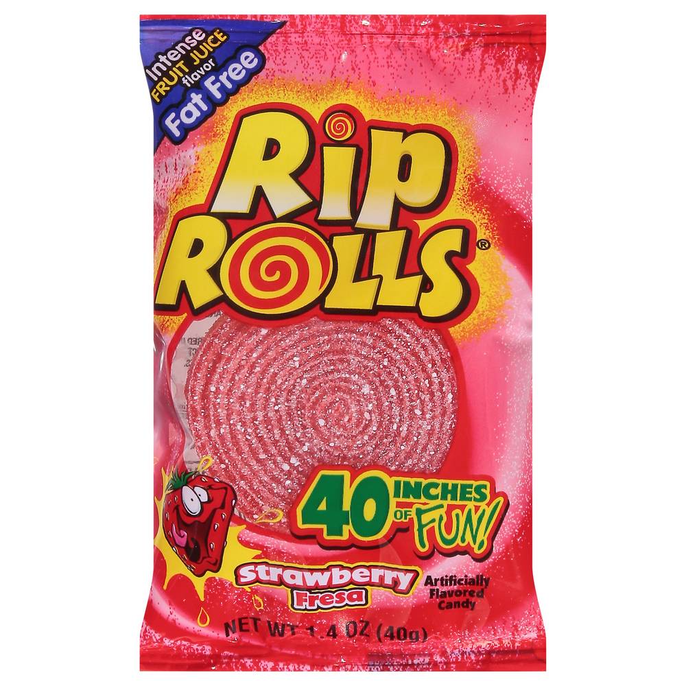 Rip Rolls Strawberry Chewy Candy