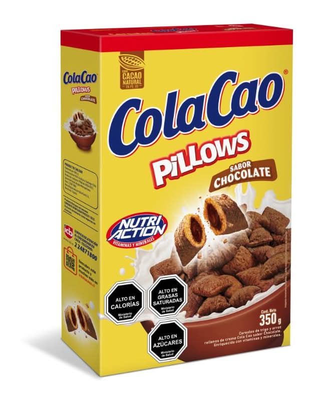 ColaCao · Pillows cereal de trigo y arroz rellenos - Chocolate (350 g)