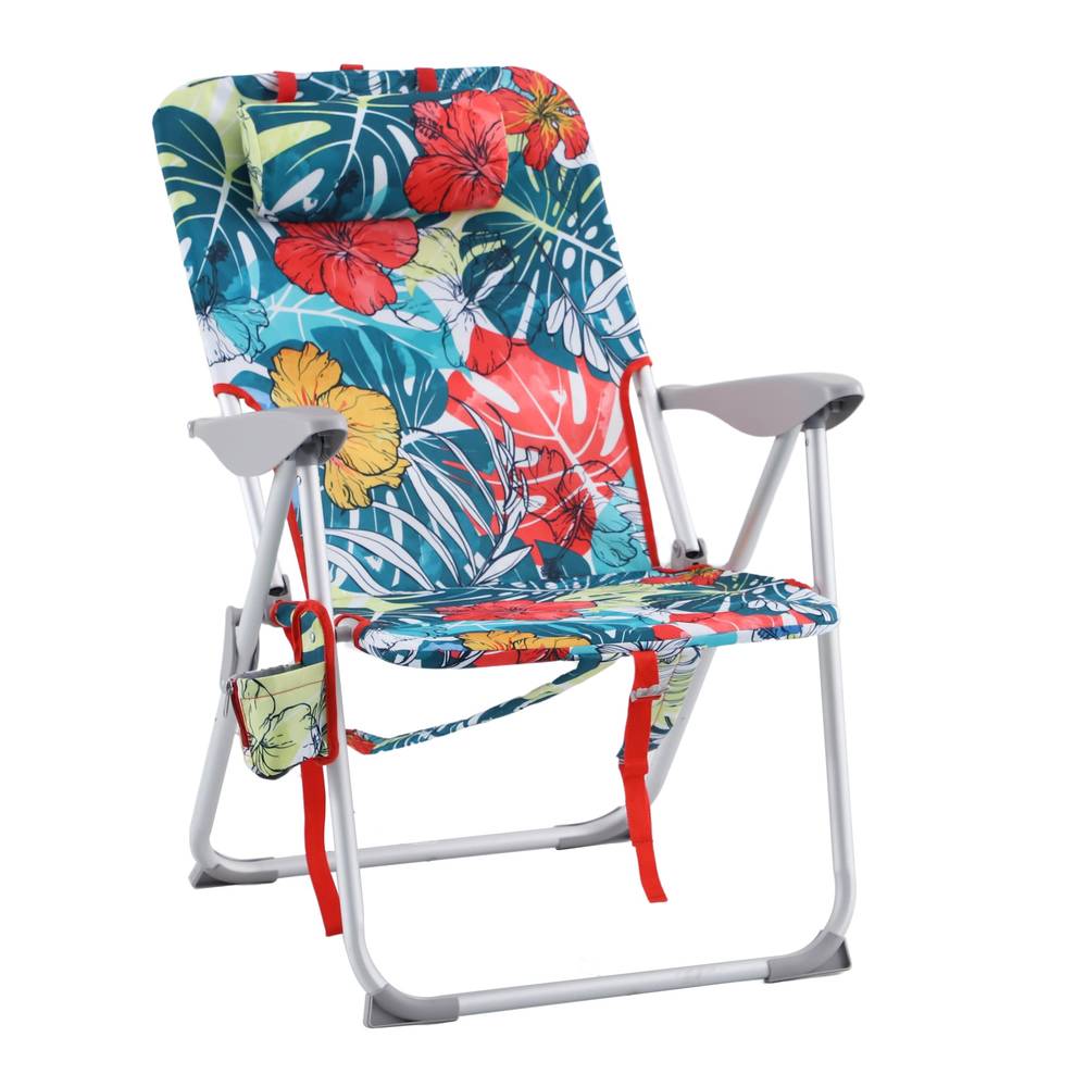 Style Selections Polyester Silver Folding Beach Chair (Adjustable and Carrying Strap/Handle Included) | BCA4005B3C3-T