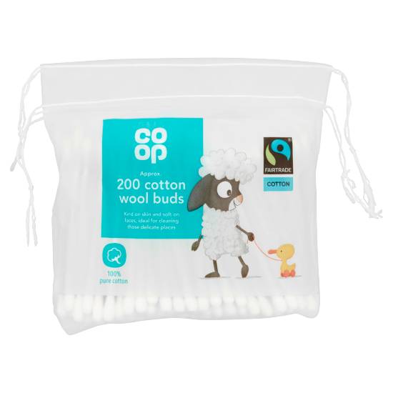 Co-Op Fairtrade 200 Cotton Wool Buds