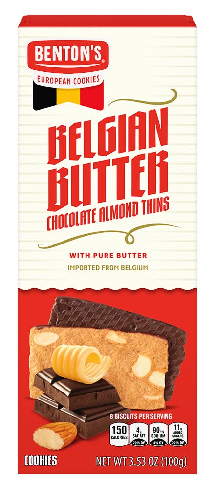 Benton's Belgian Butter Biscuits, Chocolate Almonds (3.53 oz)