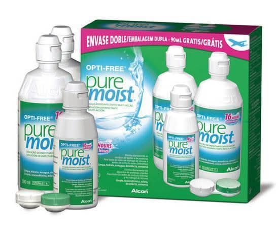 Líquido Limpeza Lentes Contacto Opti-Free Puremoist emb.2x300ml+1x90ml