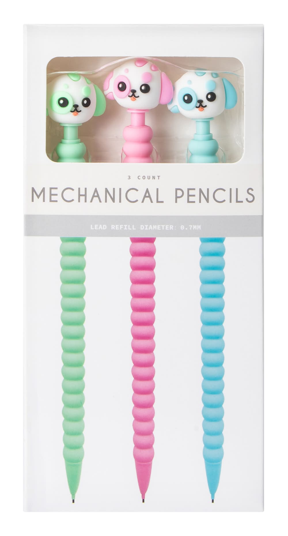 Kawaii Topper Mechanical Pencils 3-Count Dog
