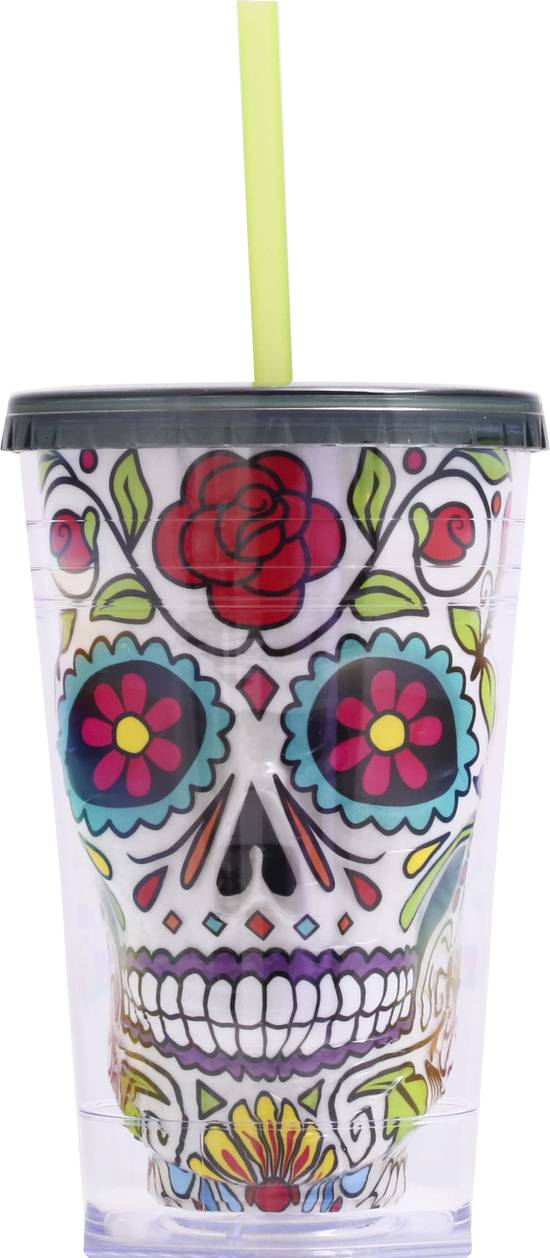 Cool Gear Sugar Skull Tumbler Insulated Travel Cup (1 ct)