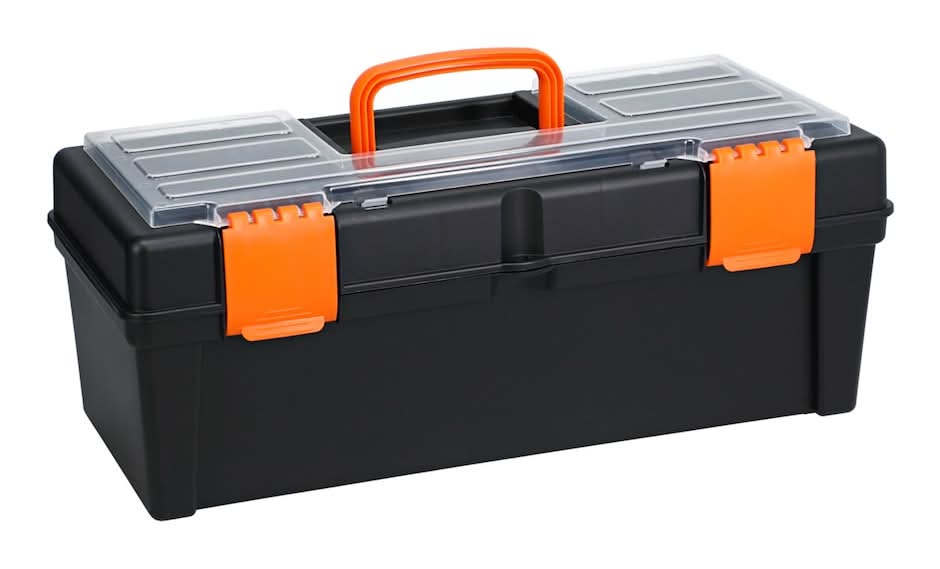Tool Bench Platinum Tool Box With Removable Compartment Tray (4 ct)