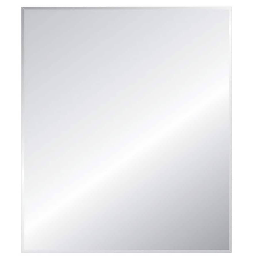 Project Source 24-in W x 30-in H Silver Beveled Frameless Wall Mirror | 21302