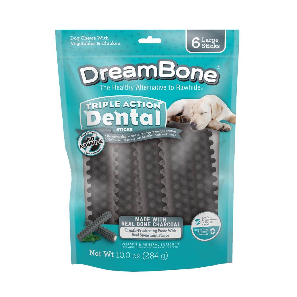 DreamBone Large Dental Treats for Dog Mint Flavor (6-Count) | DBD-00877W