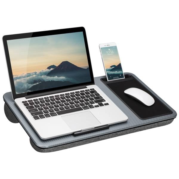 Lapgear Home Office Lap Desk Silver Carbon 91485