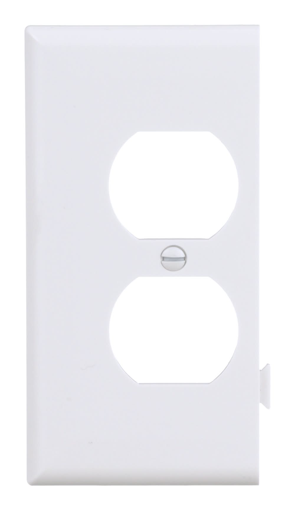 Eaton 1 -Gang Midsize Size White Polycarbonate Indoor Duplex Wall Plate