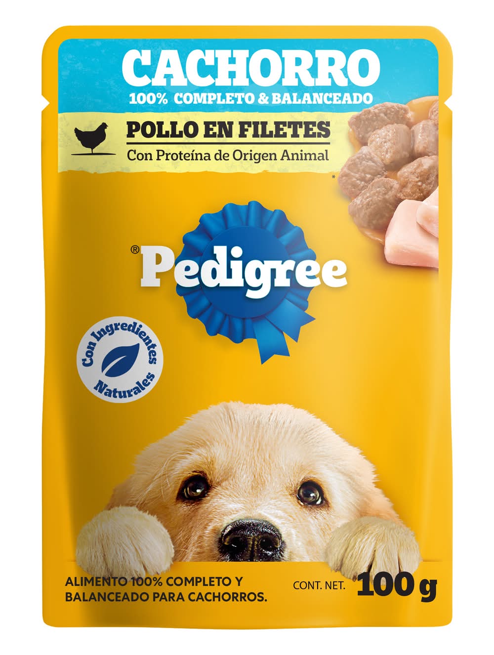 Pedigree · Alimento húmedo para perros en filetes, pollo, Cachorro (100 g)